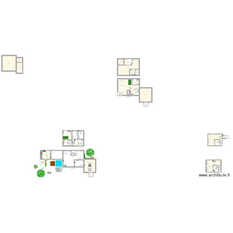 Masion130m2. Plan de 22 pièces et 440 m2