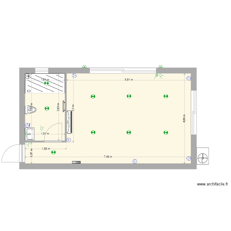 M SARCHET RDC. Plan de 0 pièce et 0 m2