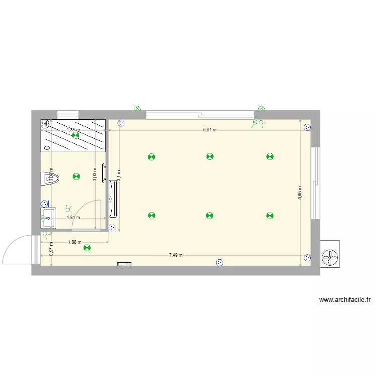 M SARCHET RDC. Plan de 0 pièce et 0 m2