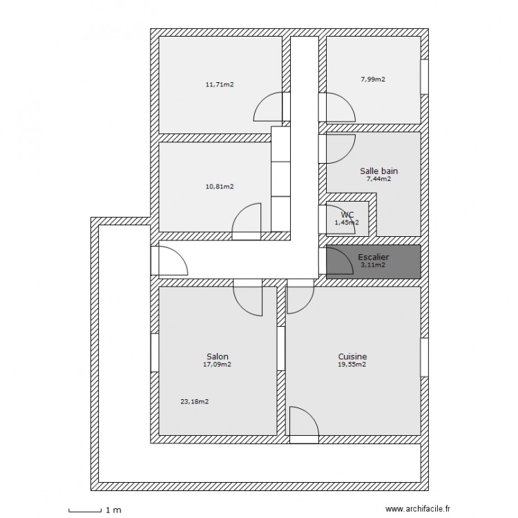 RdcMaisonMelle. Plan de 0 pièce et 0 m2