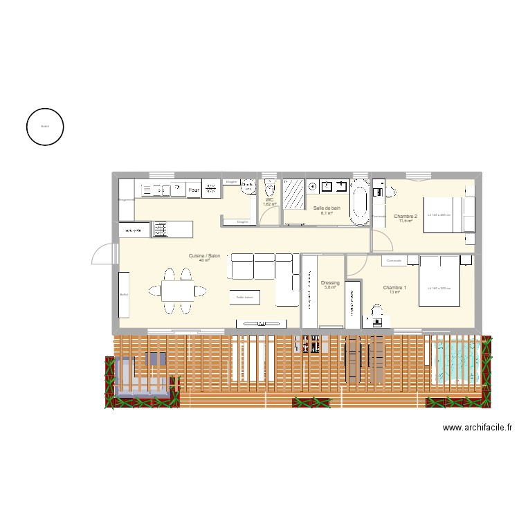 Boule 2. Plan de 0 pièce et 0 m2