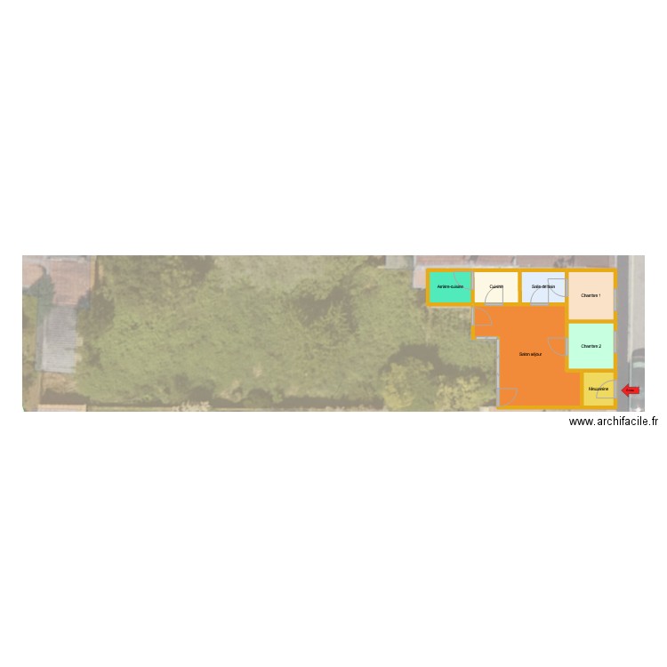 19 Cimetière Saint Clair. Plan de 7 pièces et 36 m2