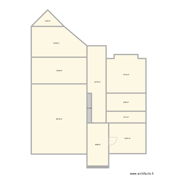 CVP PP - Origine. Plan de 11 pièces et 128 m2