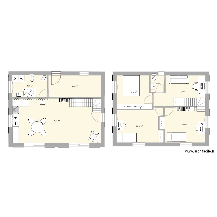 maison 6 inv. Plan de 0 pièce et 0 m2