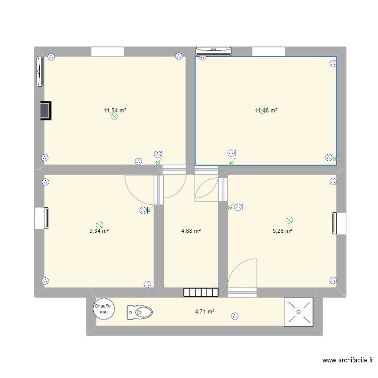 Fillols Haut. Plan de 6 pièces et 51 m2