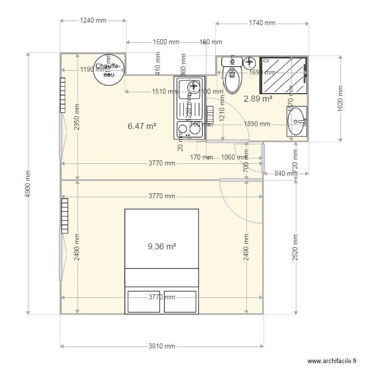 studio n5. Plan de 0 pièce et 0 m2