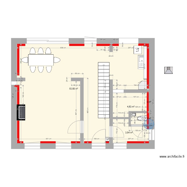 plan maison  RDC option 3. Plan de 0 pièce et 0 m2