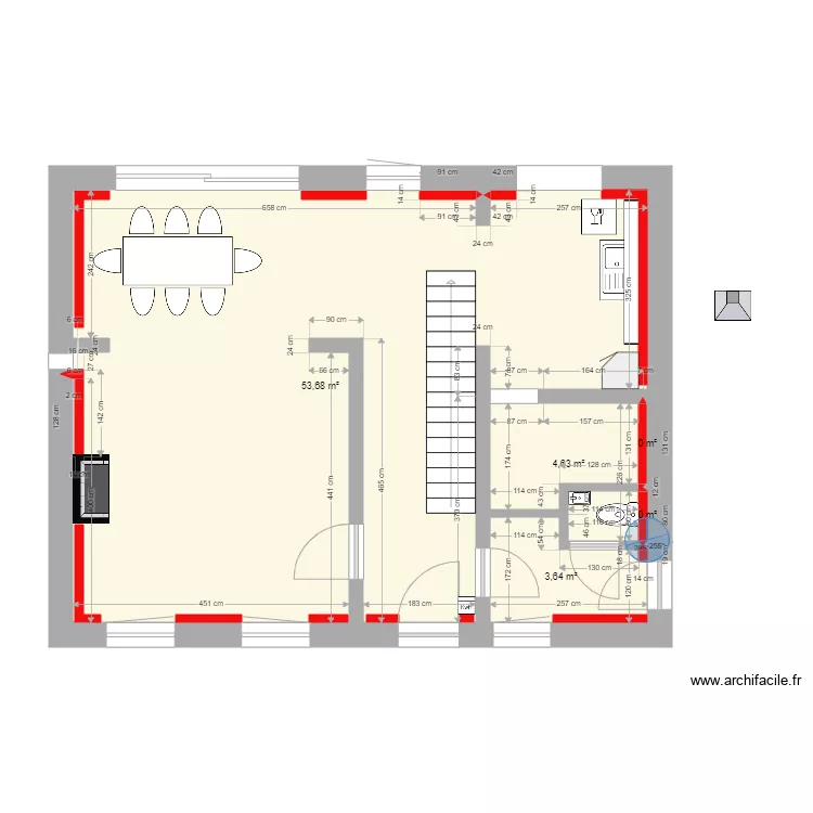 plan maison  RDC option 3. Plan de 