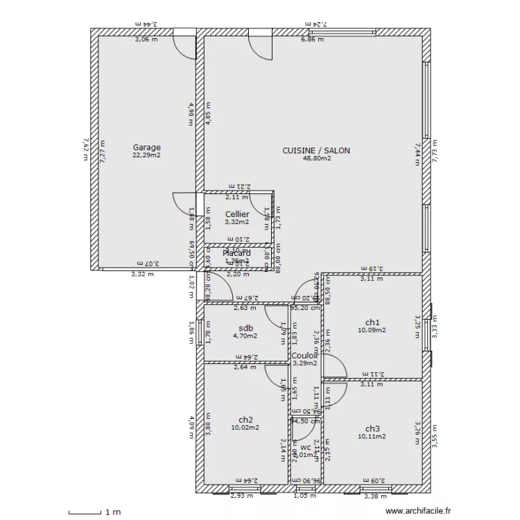 maison 9/4. Plan de 