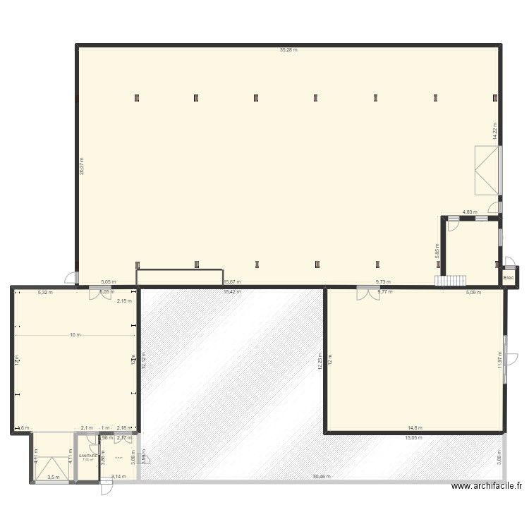 ENSEMBLE V1g. Plan de 8 pièces et 1348 m2