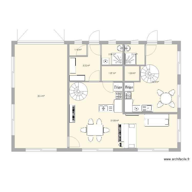 plan de maison taille moyenne 4. Plan de 0 pièce et 0 m2