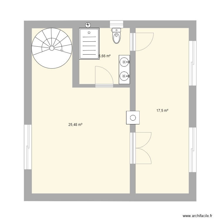 Combles. Plan de 0 pièce et 0 m2