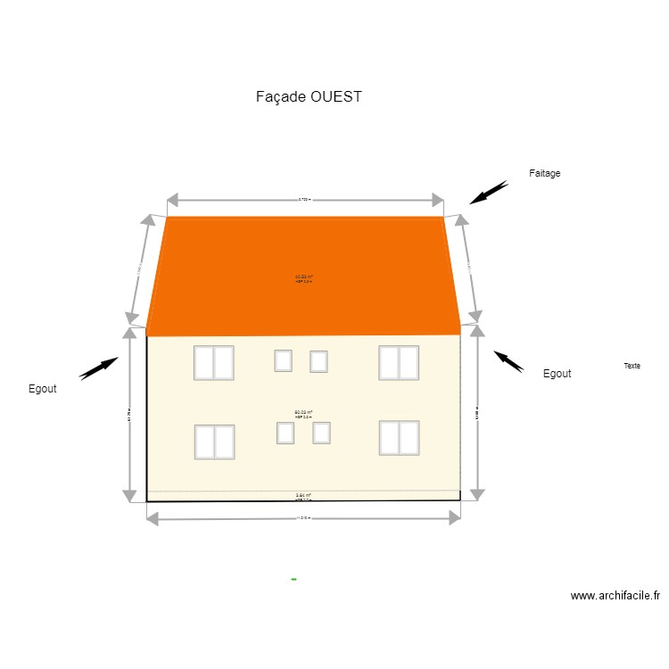 FACADE OUEST 2. Plan de 0 pièce et 0 m2