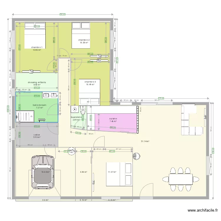 plan maison GERVAIS. Plan de 