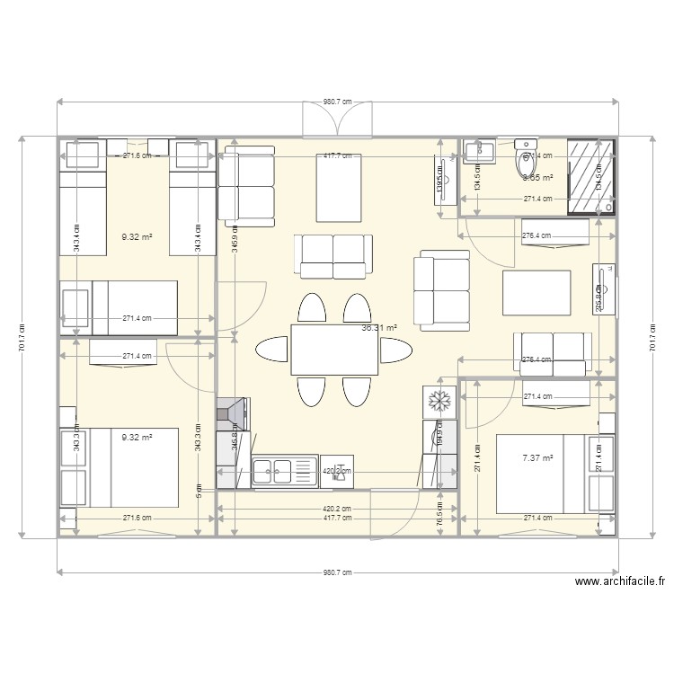 MODELE HERAULT AGENCEMENT 2. Plan de 0 pièce et 0 m2