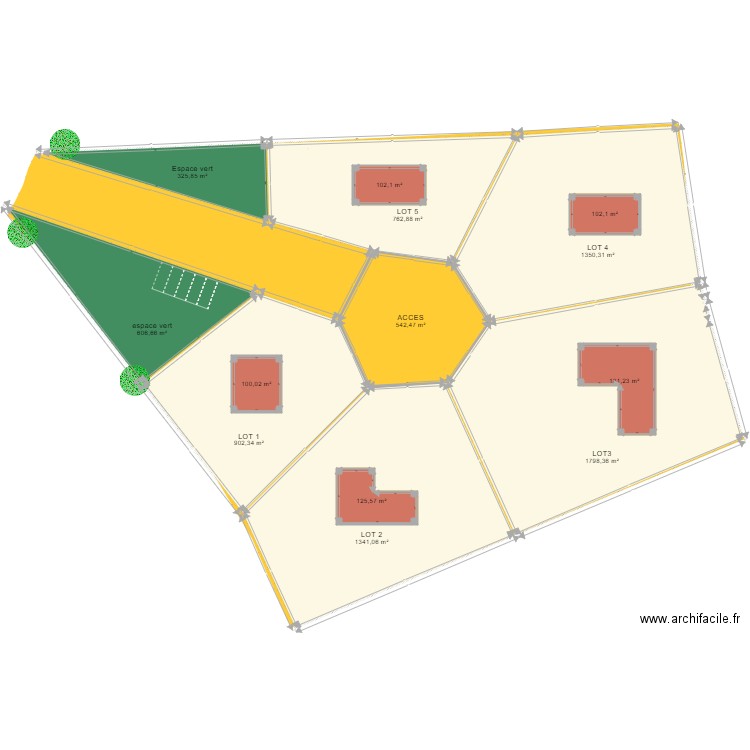 les cordeliers. Plan de 13 pièces et 8603 m2