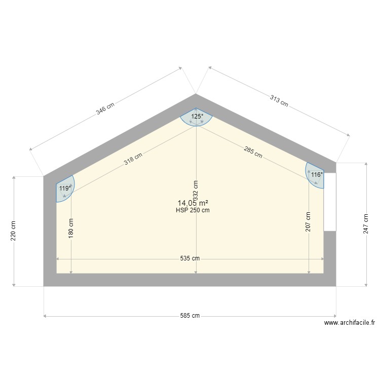 pignon 13. Plan de 0 pièce et 0 m2