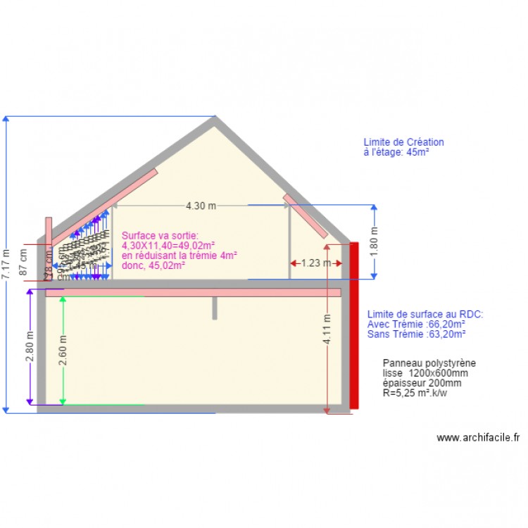 projet surface à l etage 02juin2016 à 21h40. Plan de 0 pièce et 0 m2