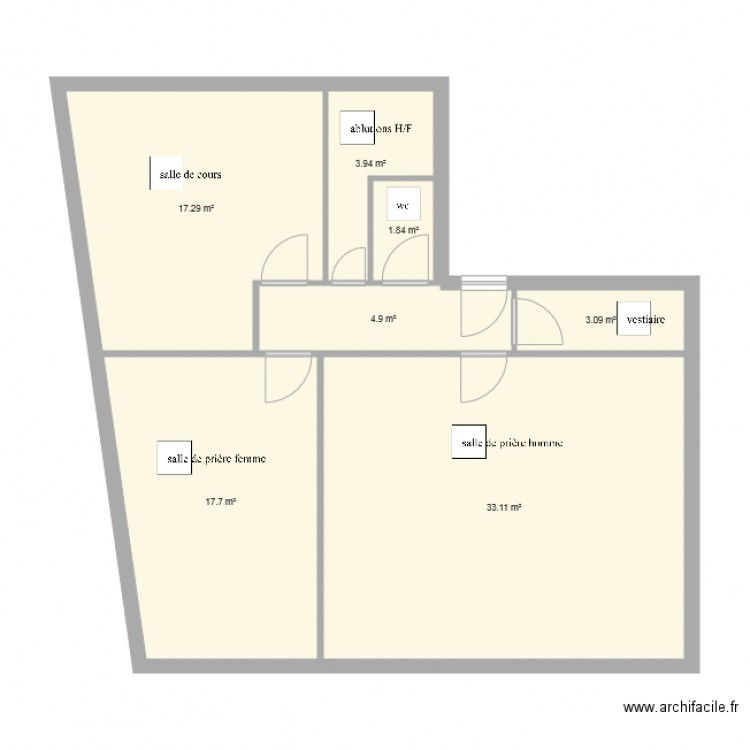 acs. Plan de 0 pièce et 0 m2