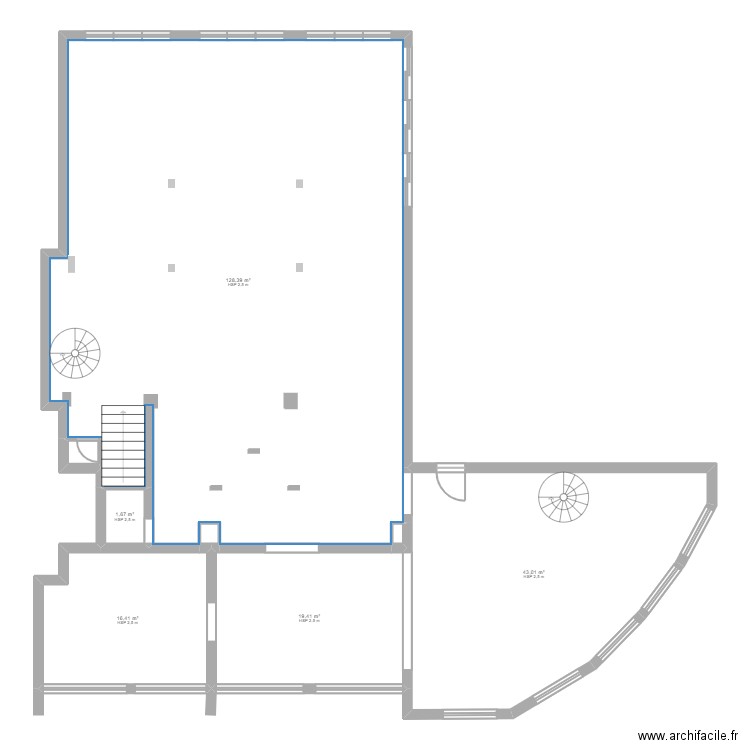  La Celle Saint Cloud Existant . Plan de 8 pièces et 210 m2