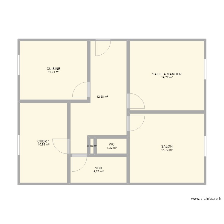 REKHROUKH. Plan de 8 pièces et 70 m2