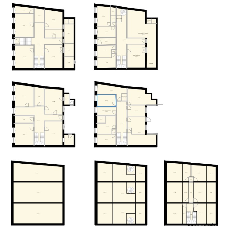 CATROS bis 4 ch. Plan de 78 pièces et 971 m2