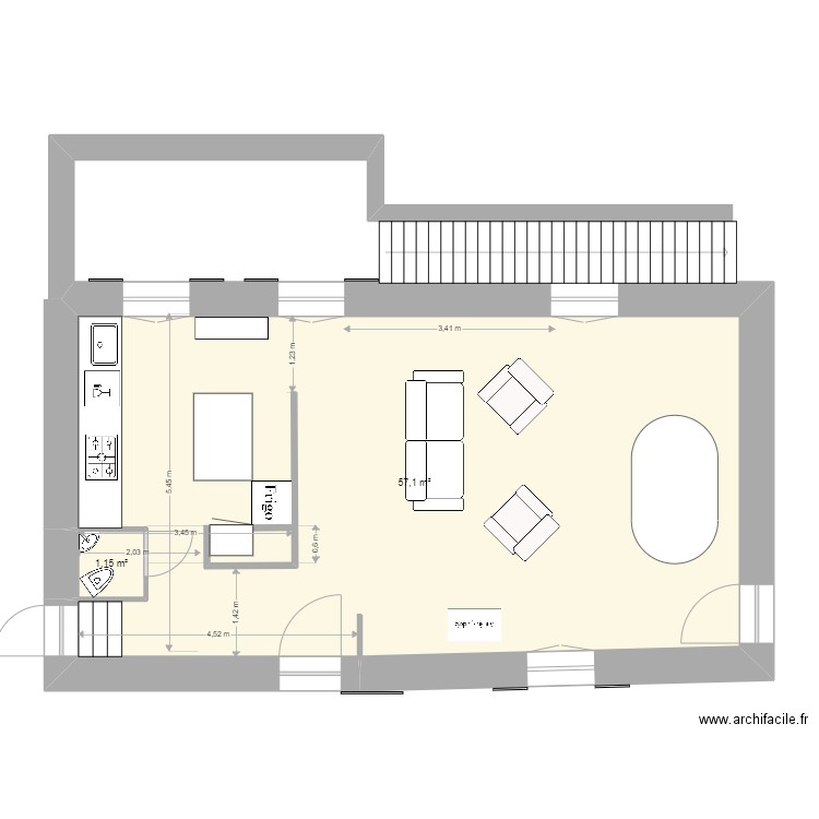 Cuisine Pouilly V3. Plan de 0 pièce et 0 m2