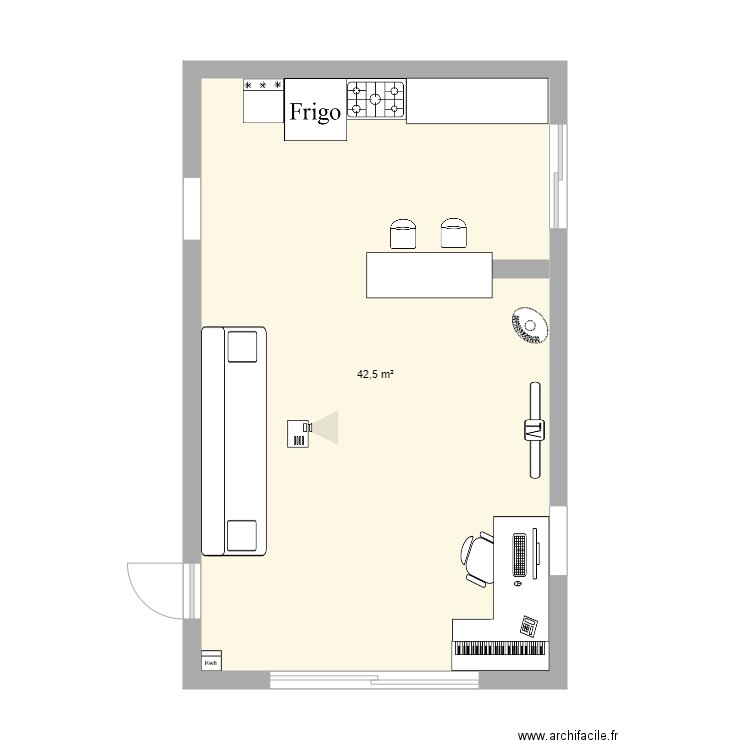 MAISON EXTENTION ATELIER. Plan de 0 pièce et 0 m2