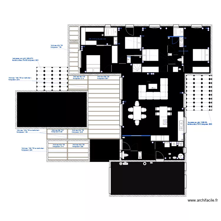 Plan Gary implantation terrasses bois. Plan de Plan Gary implantation terrasses bois. Plan de
