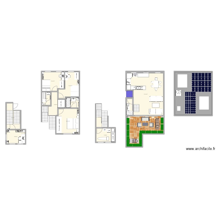 100 Glocester v1. Plan de 14 pièces et 188 m2