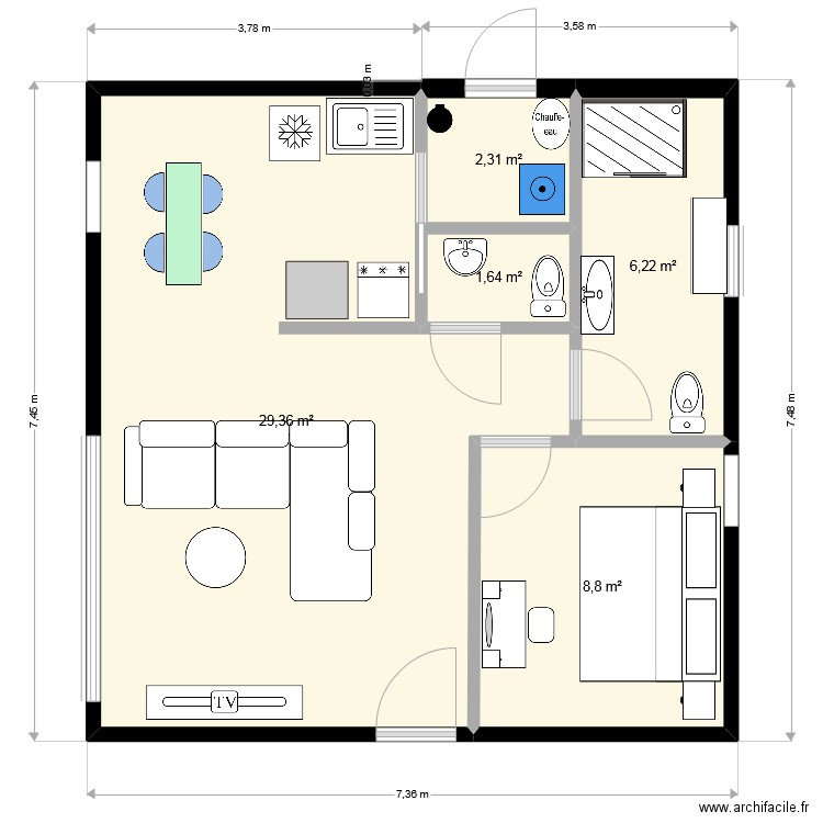Maison BEBIUM OPTIMA 50. Plan de 0 pièce et 0 m2