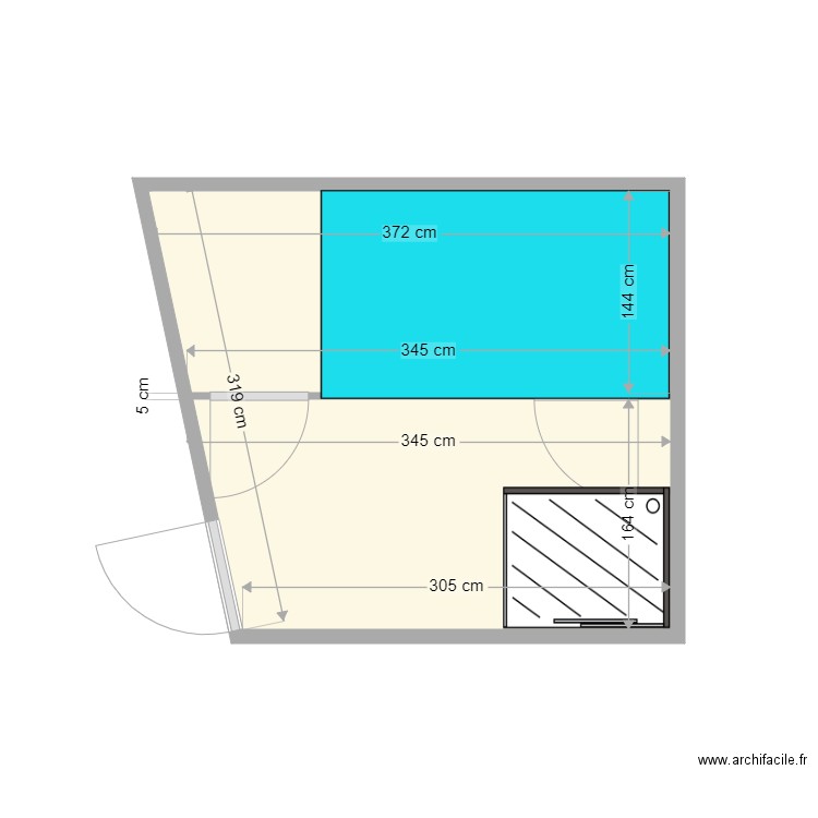 Les bulles de mer 122021 SOLO V2. Plan de 1 pièce et 10 m2