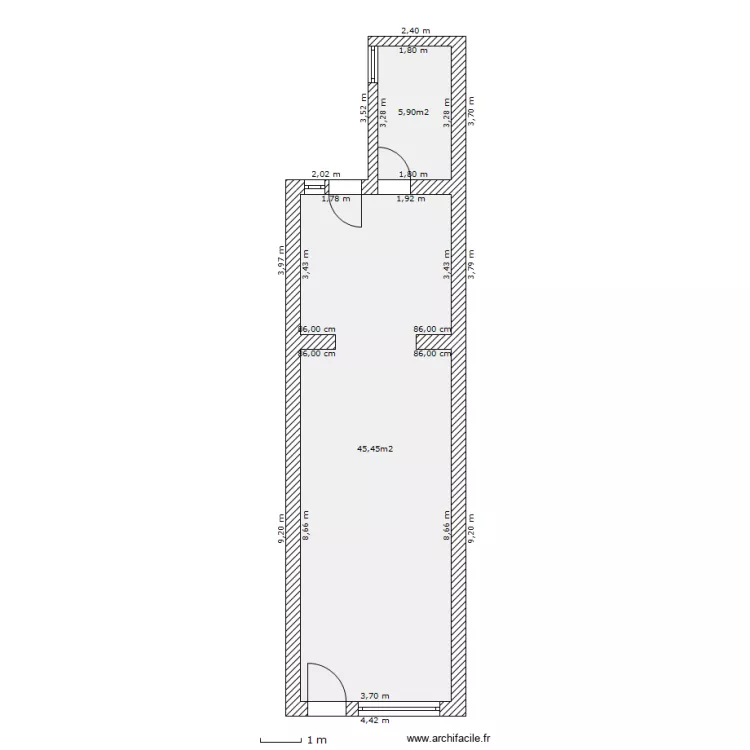 Maison Gosselies - RDC. Plan de 