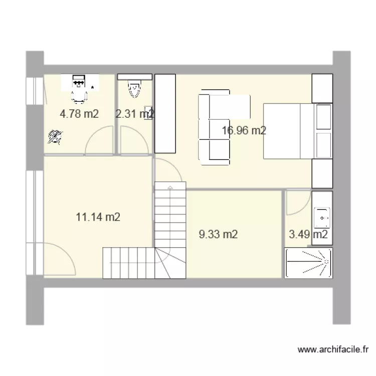 Rez de Jardin nuit. Plan de Rez de Jardin nuit. Plan de