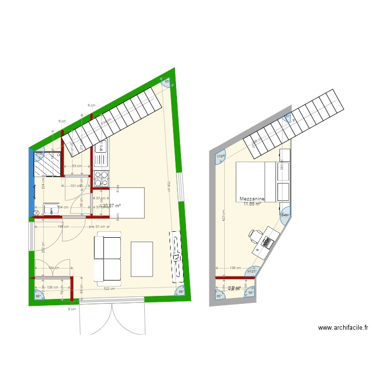 Ecurie intérieure. Plan de 0 pièce et 0 m2