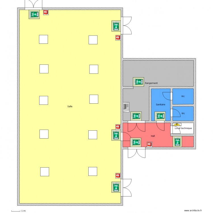 Salle omnisport. Plan de 0 pièce et 0 m2