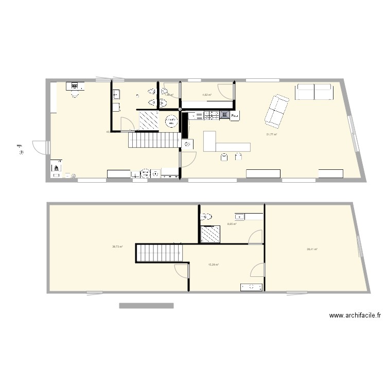 pl1. Plan de 8 pièces et 191 m2