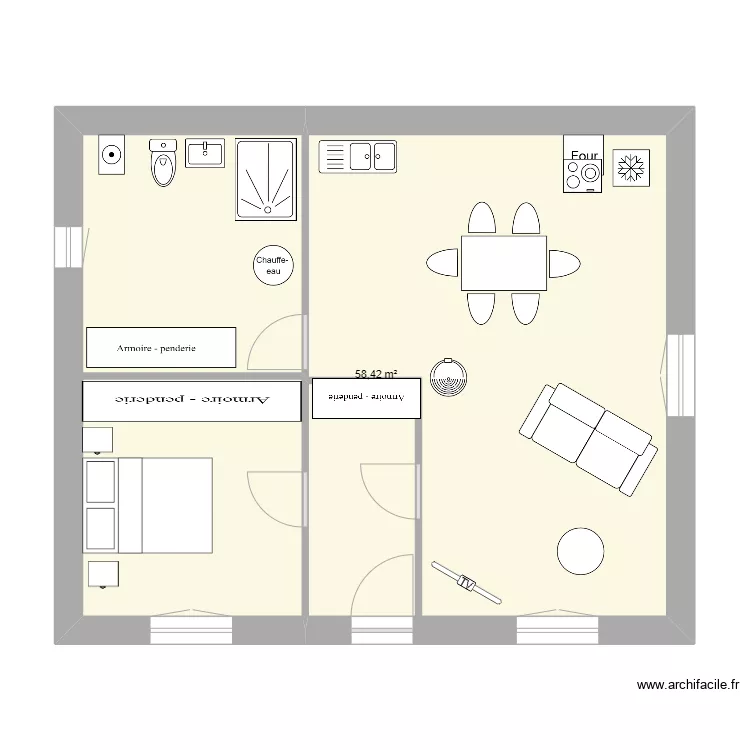 chambre devant . Plan de chambre devant . Plan de