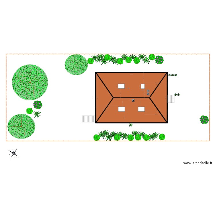 Toiture béranger DPT. Plan de 4 pièces et 135 m2