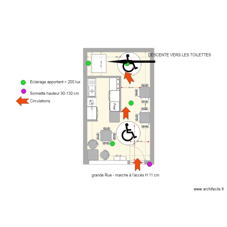 STELLA CAFE APRES TRAVAUX. Plan de 0 pièce et 0 m2