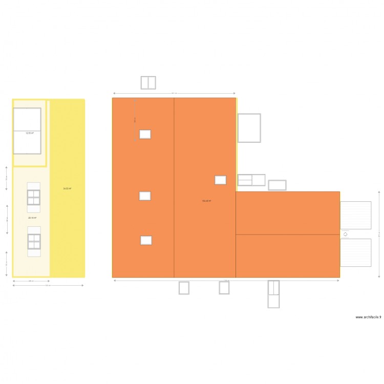 Disposition de la maison. Plan de 0 pièce et 0 m2