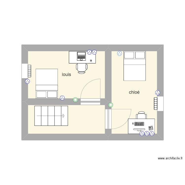 future chambre. Plan de 0 pièce et 0 m2
