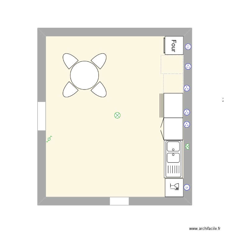 cuisine. Plan de 0 pièce et 0 m2