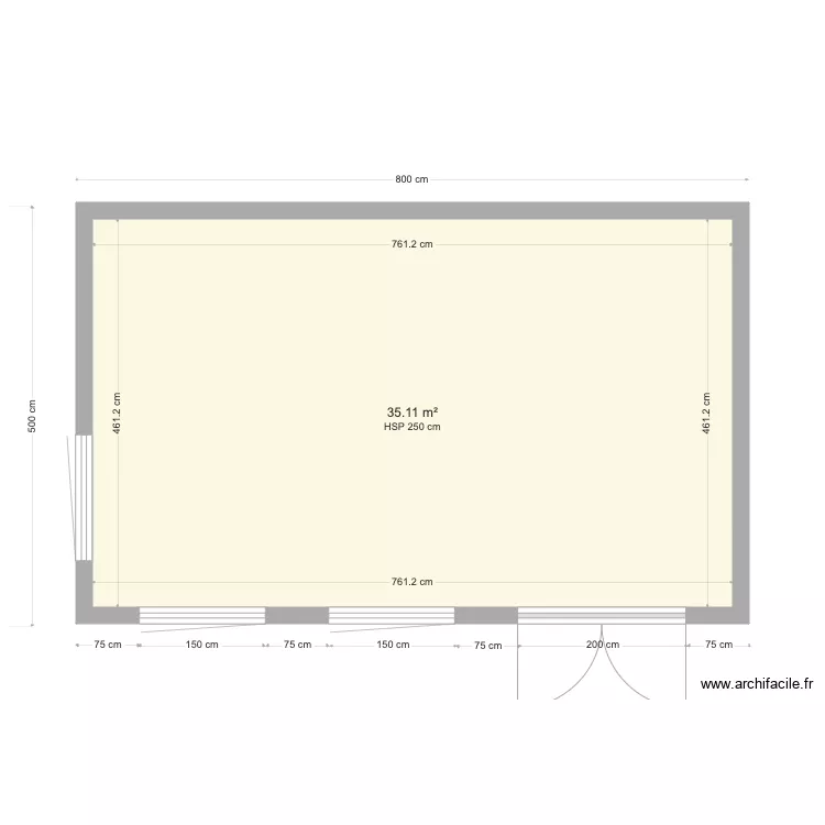atelier avec fenêtres. Plan de atelier avec fenêtres. Plan de