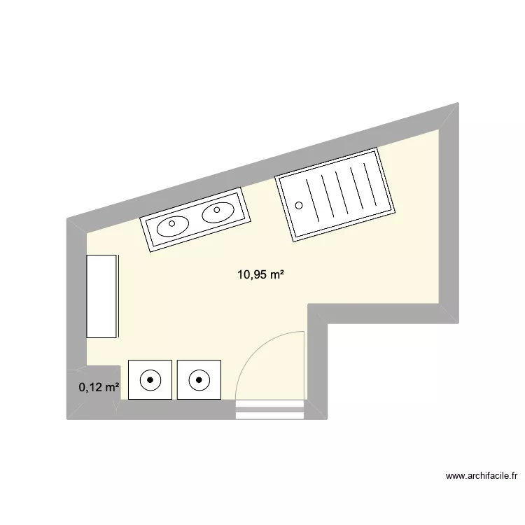 Salle de Bain. Plan de 