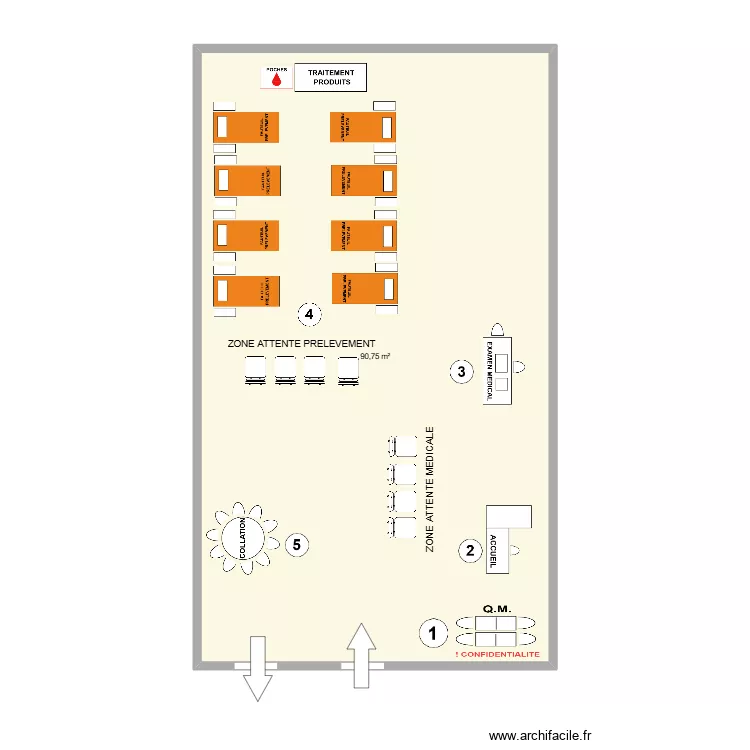 RIVE GAUCHE - CELLULE VOO. Plan de 