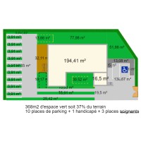 Projet cabinet kiné PRESENTATION V1 BIS2 (11 places + 1 + 2 places soignants) 352m2