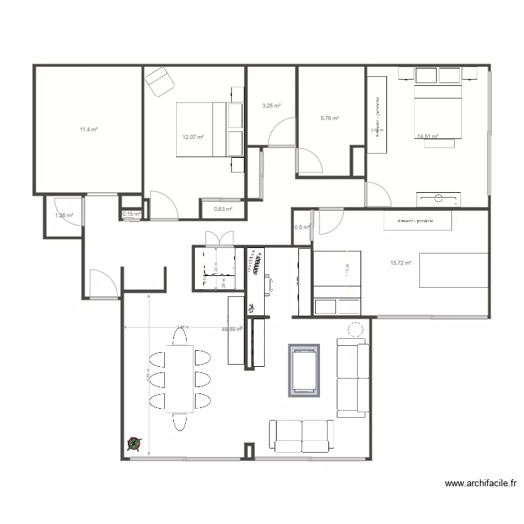 appartement parents BIS. Plan de appartement parents BIS. Plan de