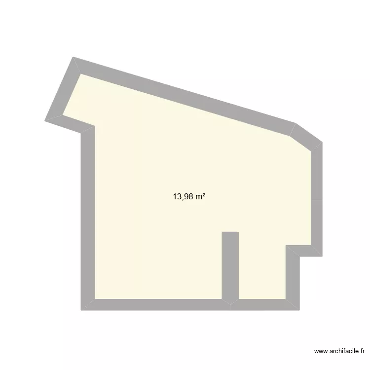 Entr&eacute;e Montsouris. Plan de 1  et 14 m²