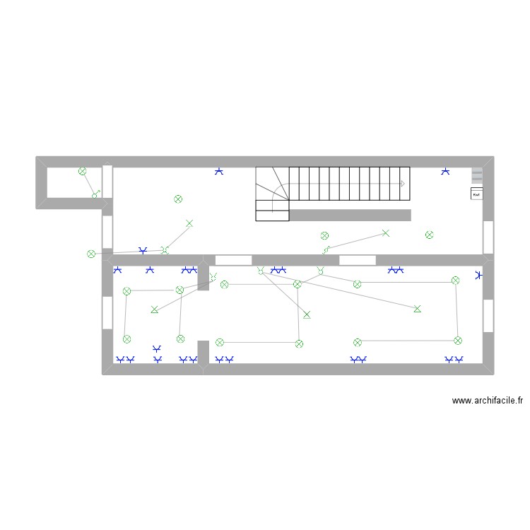 RDC1. Plan de 3 pièces et 41 m2